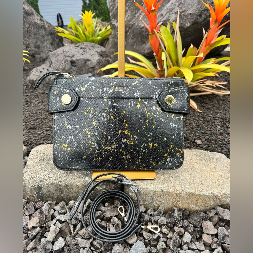 Henri Bendel New York NOWT Paint Splatter Crossbody Clutch